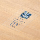 Het is een jongen! Fopspeen & pioenen Baby shower Acryl Uitnodigingen (Laagn)