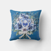 Het is een jongen! Fopspeen & pioenen Baby shower  Kussen (Achterkant)