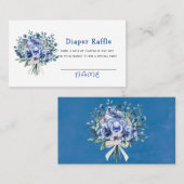 Het is een jongen! Fopspeen & pioenen Luier Raffle Visitekaartje (Voorkant / Achterkant)