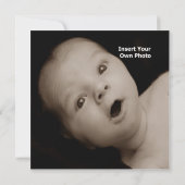 Het is een Jongen Foto Collage Birth Announements Aankondiging (Achterkant)