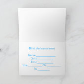 Het is een Jongen geboorteaankondiging (Binnen)