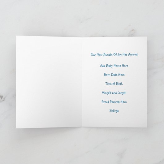 Het is een Jongen geboorteaankondiging (Binnen)