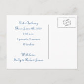 "Het is een jongen!" geboorteaankondiging Aankondigingskaart (Achterkant)