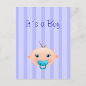 Het is een jongen - Geboorteaankondiging Briefkaar Aankondigingskaart (Voorkant)
