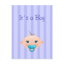 Het is een jongen - Geboorteaankondiging Briefkaar