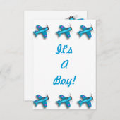Het is een jongen! Geboortekaartje Kaart (Voorkant / Achterkant)