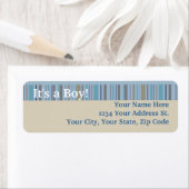 Het is een jongen, geboortekaartje of Baby shower Etiket (Insitu)