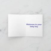 Het is een jongen - gefeliciteerd en welkom baby kaart (Binnen)