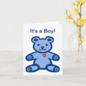 Het is een jongen - gefeliciteerd en welkom baby kaart (Gele Bloem)