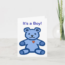 Het is een jongen - gefeliciteerd en welkom baby kaart