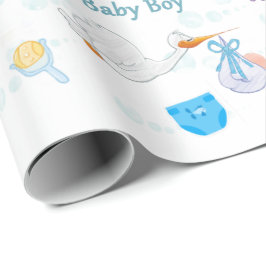 Het is een jongen - Gepersonaliseerd Baby shower Cadeaupapier