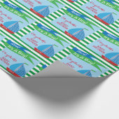 Het is een jongen Gepersonaliseerd Groen Nautisch  Cadeaupapier (Hoek)