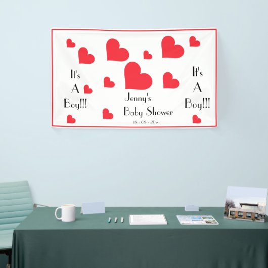 Het is een jongen! Gepersonaliseerde Schattigee ha Spandoek (Beurs)