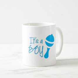 Het is een jongen Geslacht die Baby shower Blauw o Koffiemok