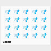 Het is een jongen Geslacht die Baby shower Blue Cl Vierkante Sticker (Vel)