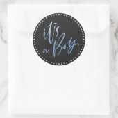 Het is een jongen Geslacht Onthullen Partij Decora Ronde Sticker (Tas)