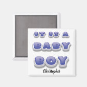 Het is een jongen! Geslacht Onthullen Pasgeboren M Magneet (Voorkant / Achterkant)