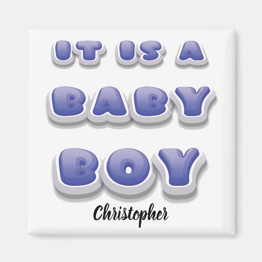 Het is een jongen! Geslacht Onthullen Pasgeboren M Magneet (Voorkant)