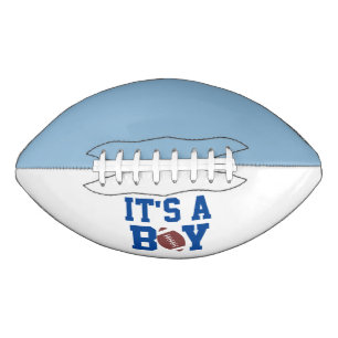 Het is een jongen geslacht onthulling blauw witte american football