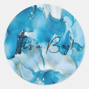 Het is een Jongen! Geslacht onthulling Ronde Sticker