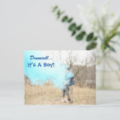 Het is een Jongen-Geslacht-openbaarheidskaart Briefkaart (Staand voorkant)