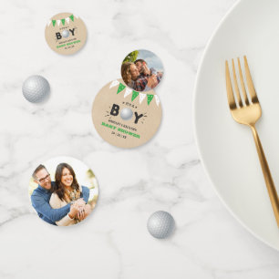 Het is een jongen! Golf thema Co-ed Baby shower Fo Confetti