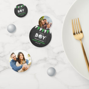 Het is een jongen! Golf thema Co-ed Baby shower Fo Confetti