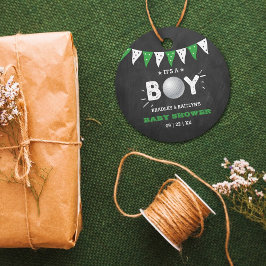 Het is een jongen! Golf ThMED Co-ed Baby shower Bedankjes Labels