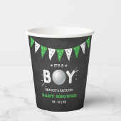 Het is een jongen! Golf ThMED Co-ed Baby shower Papieren Bekers (Voorkant)