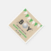 Het is een jongen! Golf ThMED Co-ed Baby shower Servet (Hoek)