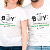Het is een jongen! Golf ThMED Co-ed Baby shower T-shirt