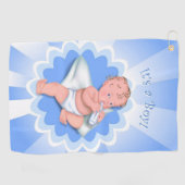 Het is een jongen! golfhanddoek (Horizontaal)