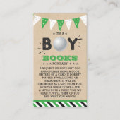 Het is een jongen! Golfthema Baby shower Boek aanv Informatiekaartje (Voorkant)