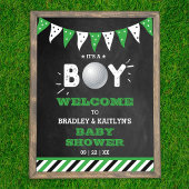 Het is een jongen! Golfthema Baby shower Welkom Poster
