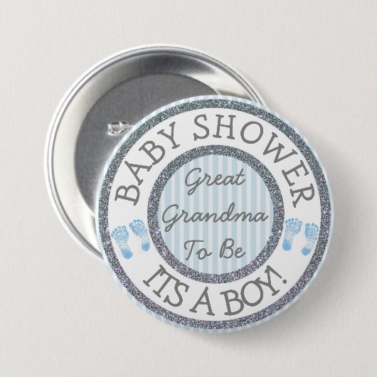 Het is een jongen, groot oma om Baby shower Button (Voorkant /achterkant)