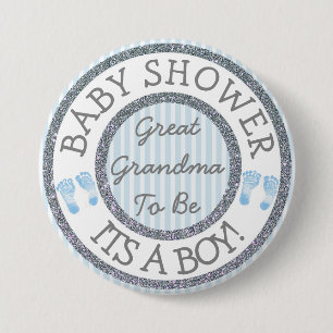Het is een jongen, grootmoeder om Baby shower Butt Ronde Button 7,6 Cm