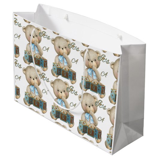 Het Is Een Jongen Grote Cadeautas (Achterkant Gekanteld)