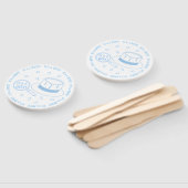 Het is een jongen! handwaaier (Niet-gemonteerd)