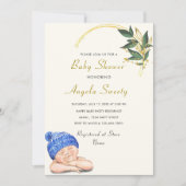 Het is een Jongen Happy Sleeping Baby Shower Uitno (Voorkant)