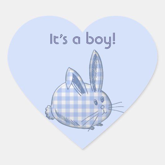 Het is een jongen! hart sticker (Voorkant)