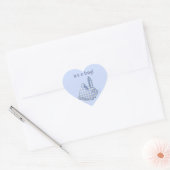 Het is een jongen! hart sticker (Envelop)