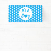 Het is een Jongen Heart Pattern Spandoek (Insitu)