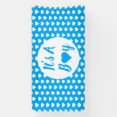 Het is een Jongen Heart Pattern Spandoek (Verticaal)