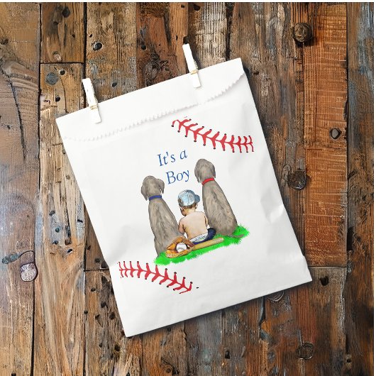 Het is een jongen, het Baby shower van de Baseball Bedankzakje
