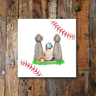 Het is een jongen, het Baby shower van de Baseball Servet