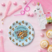 Het is een jongen, het Baby shower van Little Fox  Papieren Bordje (Feest)