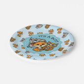 Het is een jongen, het Baby shower van Little Fox  Papieren Bordje (Gekanteld)