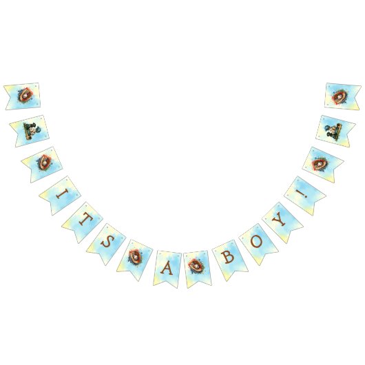 Het is een jongen | honkbal Baby shower Vlaggetjes (Alle)