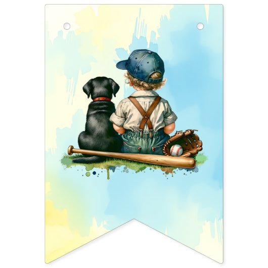 Het is een jongen | honkbal Baby shower Vlaggetjes (Tweede vlag)