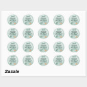 Het is een jongen in Mint Green Baby shower Dank j Ronde Sticker (Vel)